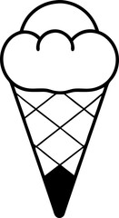 ice cream cone coloring pages white background art