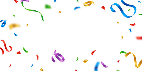 confetti background Stunning colors that zigzag down for the celebration. Festive decoration vector illustration