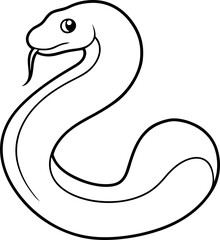 Fototapeta premium snake coloring pages white background