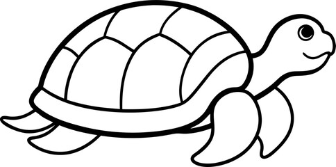 turtle sketch white background
