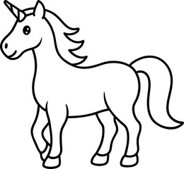 unicorn coloring pages white background art