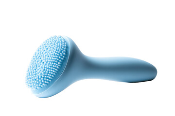 Electric facial cleansing brush with silicone bristles