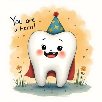 illustrations for stickers in dentistry