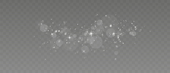 Decoration made of bright shimmering particles. Bright glitter dust. Festive light effect.	
