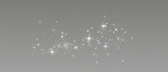 Decoration made of bright shimmering particles. Bright glitter dust. Festive light effect.	
