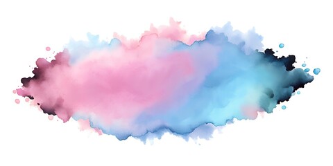 Obraz premium A mesmerizing blend of pink and blue hues in an abstract watercolor painting creating a dreamy and ethereal atmosphere