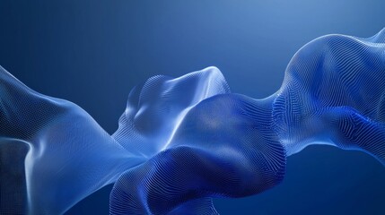 Poster background, technology blue background color, prototype light point matrix arrangement, various geometric shapes transformed, smooth lines, high-definition, with a sense of technology and infor