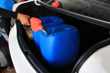 When the government announced a fuel price hike, people started hoarding fuel and filling up in advance.