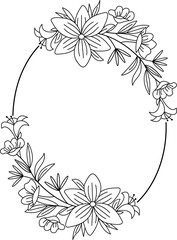 Hand Drawn Floral Frame Vector