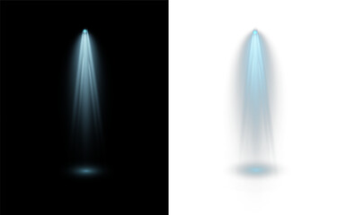 The vector set of light includes a light source, studio lighting, walls, and a PNG. It also includes spotlight lighting and a spotlight PNG. Finally, it includes light beams and a light effect.