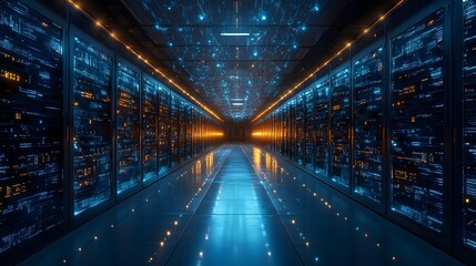 Digital medical records stored securely in a futuristic data hub.