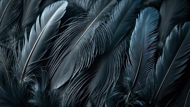 black feathers - detailed view of black texture