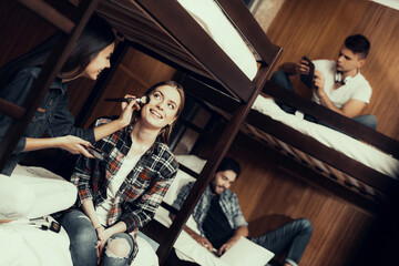 young couple with guitar