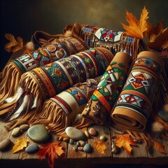 Deerskin ceremonial wraps