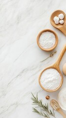 Discover how to achieve well-groomed, silky skin on your feet using natural ingredients on a marble surface while enjoying a relaxing spa experience at home