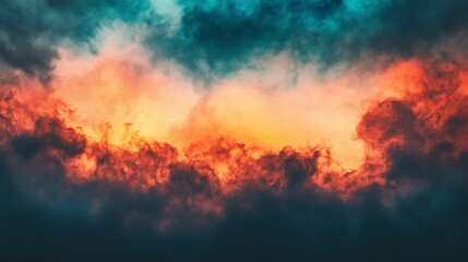 Obraz premium Fiery Sky Drama suitable for marketing material