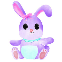 Bunny Plush Purple Cute drawing.