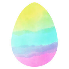 Easter Egg Rainbow Gradient Cute drawing.
