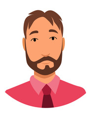 Call center operator avatar without headphone. Online support service assistant. Male customer help manager. illustration of character