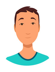 Call center operator avatar without headphone. Online support service assistant. Male customer help manager. illustration of character
