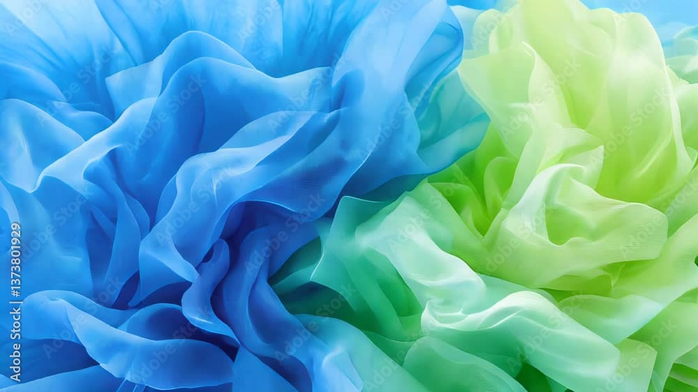 Poster Vibrant abstract colors dance together in a playful display of soft textures and flowing forms