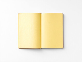 Open notebook pages on a transparent isolated background, generated by AI
