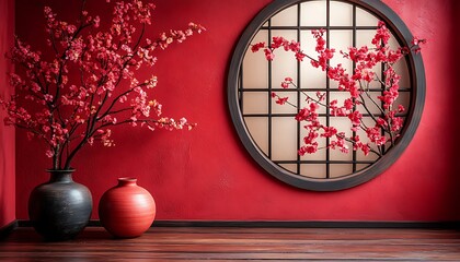 Red Room with Asian Window