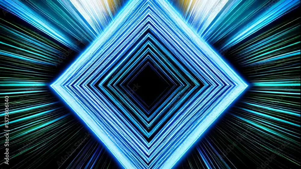 Poster Discover vibrant abstract geometry with dynamic light patterns in captivating visuals
