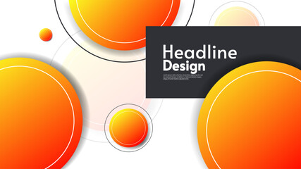 Abstract poster with gradient circles on white background. Perfect for background, banner, web and digital graphics.