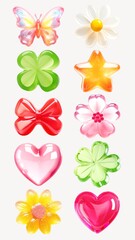 3D jelly shape element set