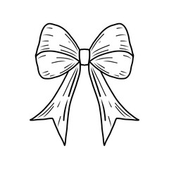 Hand drawn vintage style bow. Perfect for gift wrapping, invitations, fashion design and feminine jewelry.