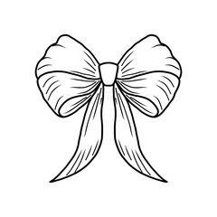 Hand drawn vintage style bow. Perfect for gift wrapping, invitations, fashion design and feminine jewelry.