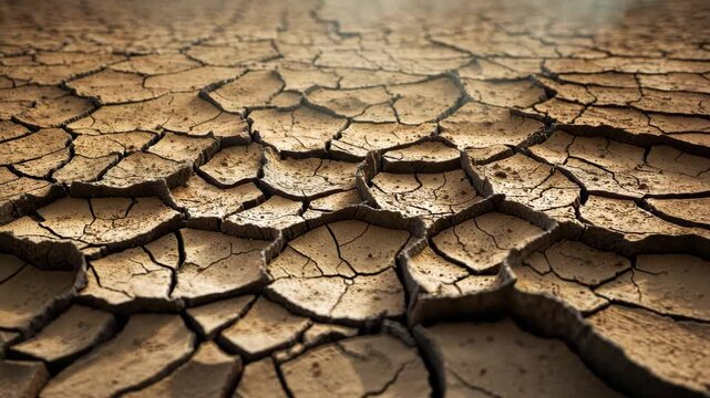 Brown cracked soil as a backdrop.