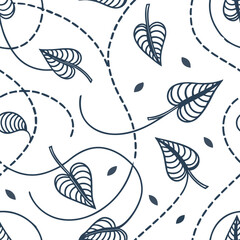 Seamless leaf pattern design home decor digital art modern interior aesthetic visuals nature inspired