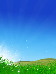Fototapeta premium bright spring country background