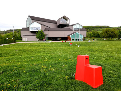 WEIL AM RHEIN, GERMANY - 26 APRIL 2019. Vitrahaus Design Museum on grey day , one of the world's iconic design museum.