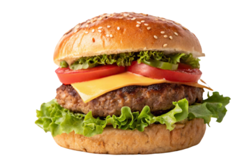 hamburger isolated on white