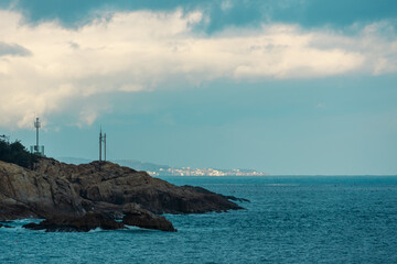 lighthouse in the sea