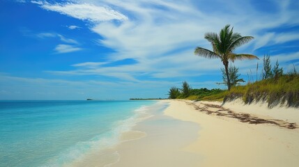 Obraz premium Treasure Cay Bahamas - Stunning Beaches, Crystal Clear Waters, and Beautiful Coastline
