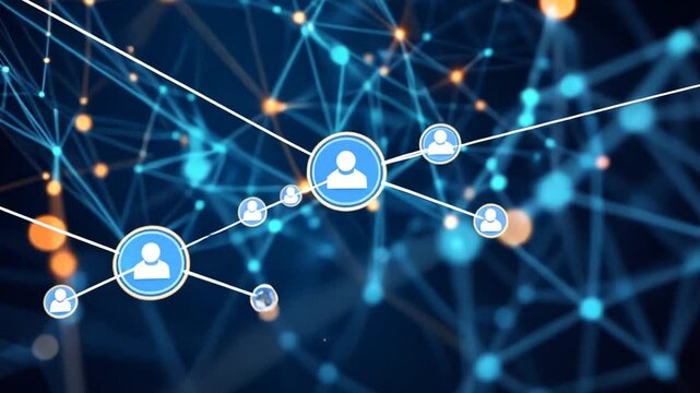 Abstract technological network connection, global digital network, connection concept