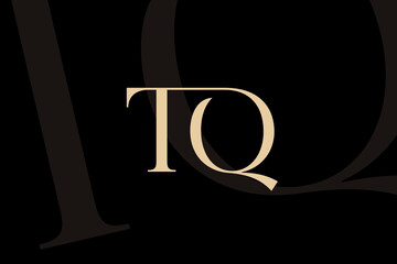 TQ or QT letter logo icon design. Classic style luxury initials monogram.