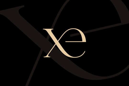 XE or EX letter logo icon design. Classic style luxury initials monogram.