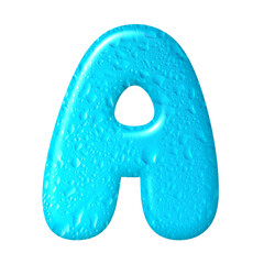 letter a in blue