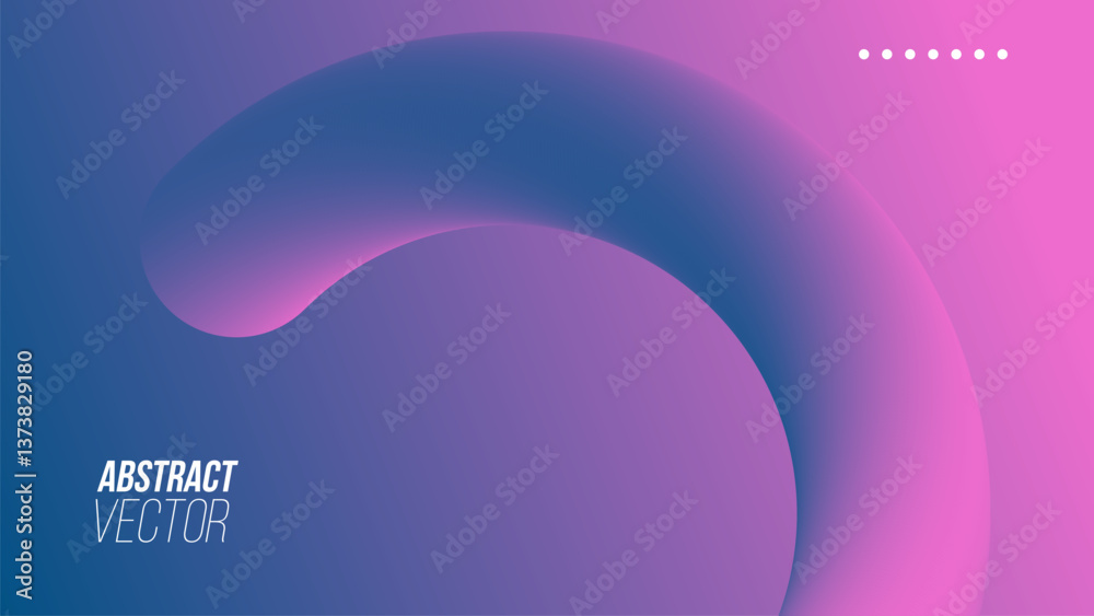 Fototapete futuristic abstract background with dynamic 3d shape for creative graphic design. bright gradient co
