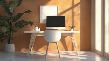 Warm  Welcoming Home Office  suitable for marketing material