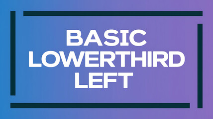 Basic lower-third left graphic element