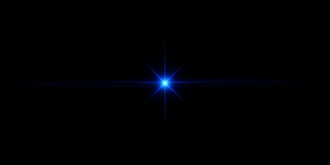 Glow effect. Blue glowing particles, stars. Vector illustration