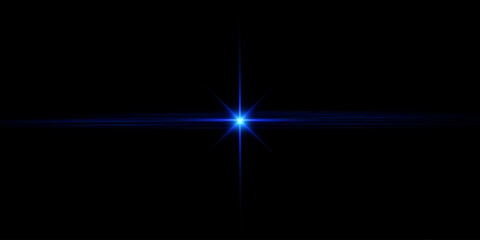 Glow effect. Blue glowing particles, stars. Vector illustration