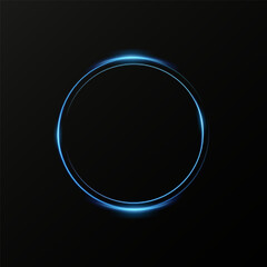 Month made of blue particles. Shining sparkles. Frame. Vector image of a blue sparkling stardust circle.