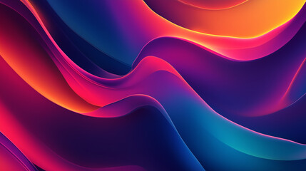 Abstract modern poster design with smooth waves